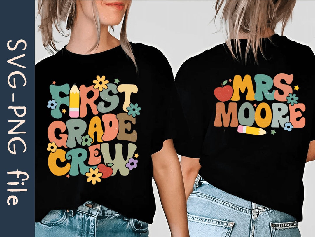 Personalized Teacher Grade PNG, Custom Teacher Name Png, First Day of ...