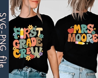 Gepersonaliseerde Leraar Grade PNG, Aangepaste Leraar Naam Png, Eerste Schooldag Png, Retro Leraar Png, Back To School Png, Digitale Download