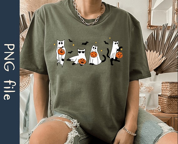 Ghost Cat PNG File, Pumpkin Cat Png, Halloween Cat Png, Black Cat Png, Cat Lover Png, Spooky Cat Png, Instant Download