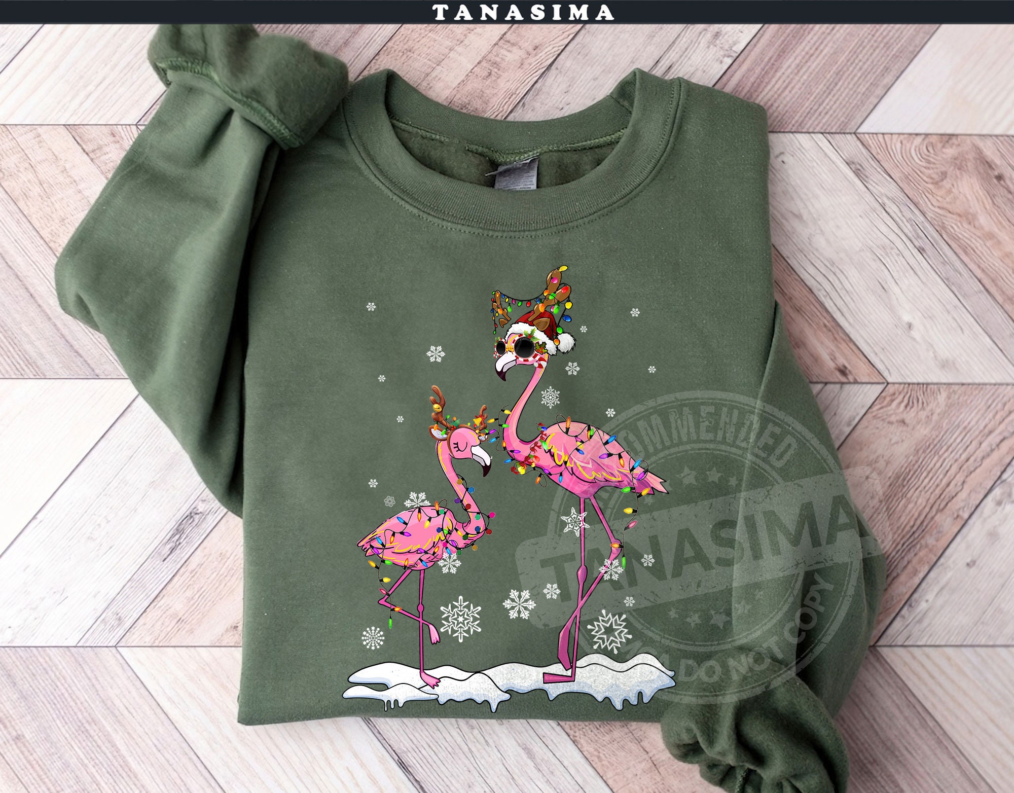 Fa La Flamingo Weihnachtspulli Pink Flamingo Christmas Shirts