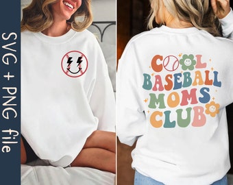 Cool Baseball Moms Club SVG PNG File, Baseball Mama Png, Baseball Mom Club Svg, Baseball Mom Svg, Baseball Season Svg, Mom Cricut Svg
