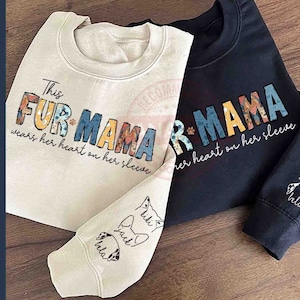 Personalized Fur Mama PNG, Custom Pet Ears Png, Dog Mama Png, Dog Mom Png, Cat Mom Png, Pet Lover Png, Cat Lover Png, Digital Download image 1