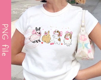 Coquette Bunny PNG, Rosa Bandet PNG, Kaninälskare PNG, Estetisk PNG, Söt Kanin PNG, Western PNG, Bondgårdsdjur PNG, Direkt Nedladdning