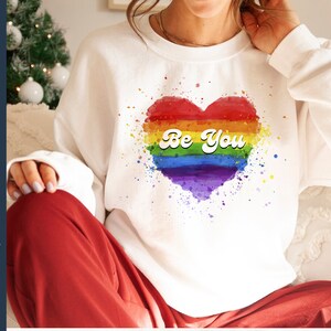 Be You Rainbow Heart SVG PNG File, Lgbt Shirt Svg, LGBTQ Shirt Svg, Pride Month Svg, Lgbtq Ally Svg, Human Rights Svg, Instant Download