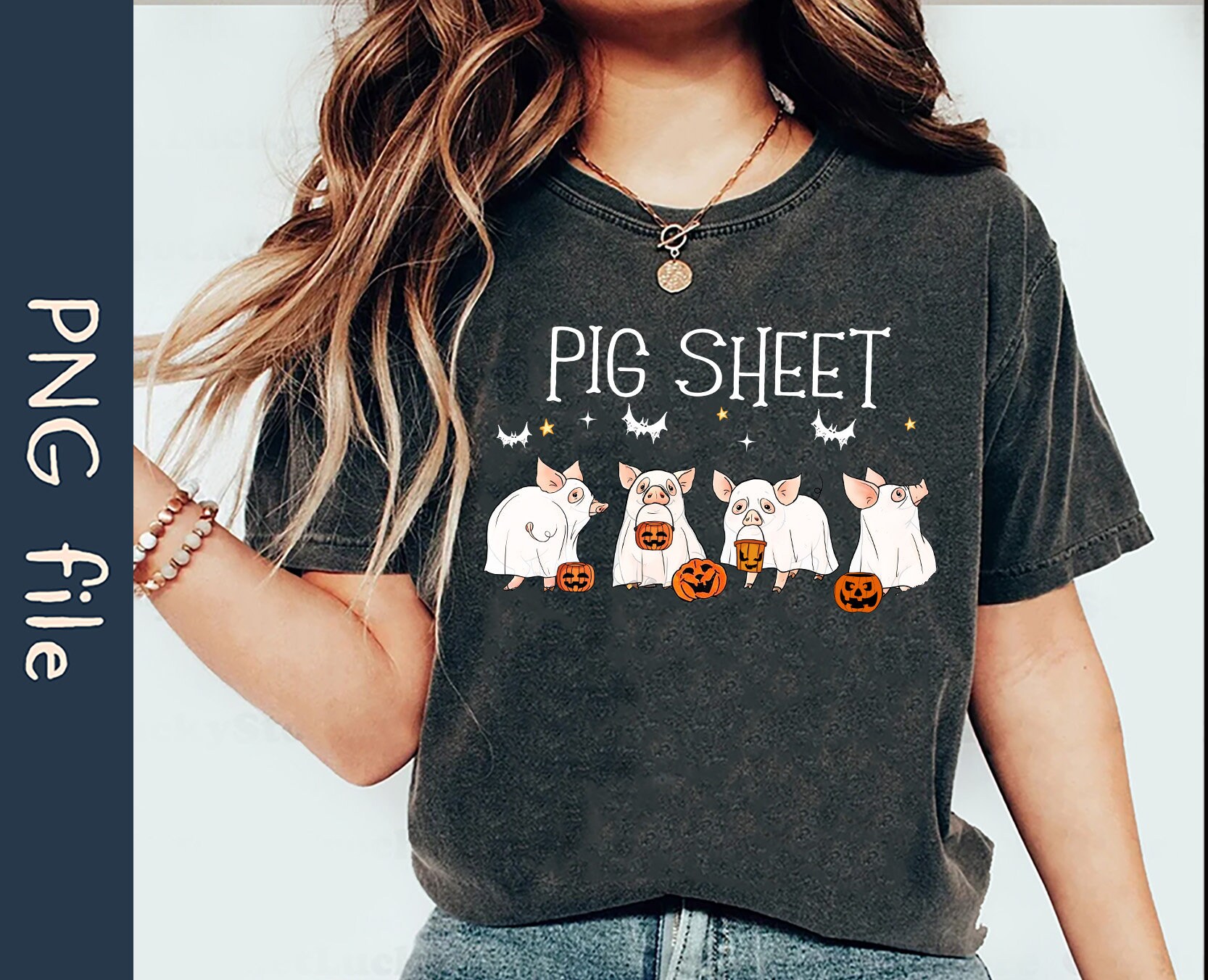 Pig Sheet PNG, Ghost Pig Png, Halloween Pig Png, Funny Pig Png, Fall ...