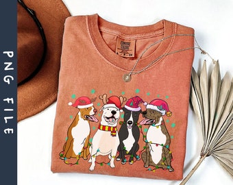 American Pit Bull Terrier Christmas PNG, Christmas Dog Png, Pitbull Png, Dog Lover Png, Holiday Png, Dog Mom Png, Instant Download