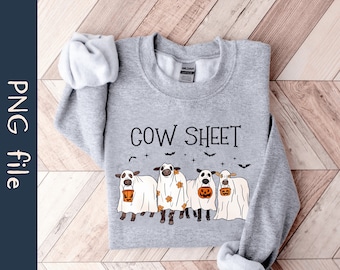 Cow Sheet PNG, Ghost Cows Png, Halloween Cows Png, Funny Cow Png, Fall Png, Cow Lover Png, Spooky Cows Png, Instant Download