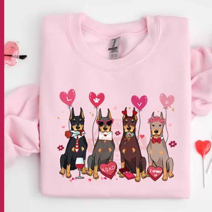 Doberman Valentine PNG, Valentine Dog Png, Love Png, Doberman Mom Png, Valentines Day Png, Doberman Lover Png, Instant Download