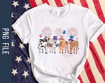 Funny Cow 4th July PNG, Cow Lover Png, Independence Day Png, Patriotic Png, Cow Mom Png, Western Png, Farm Animal Png, Instant Download