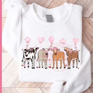 Coquette Cow PNG, Cow Girly Png, Cow Lover Png, Pink Ribbon Png, Aesthetic  Png, Western Png, Farm Animal Png, Instant Download