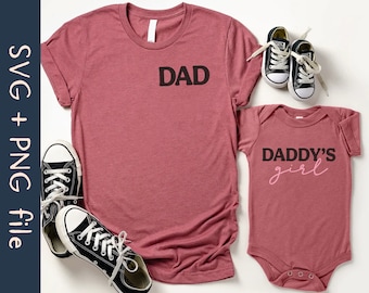 Fichier PNG SVG fille papa et papa, fête des pères chemise Svg, papa fille chemise assortie Svg, chemise fille papa Svg, chemise papa drôle Svg