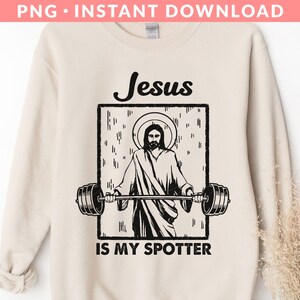 Jesus is My Spotter PNG, Jesus Png, Workout Png, Christian Png ...