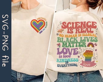 Equality Hurts No One SVG PNG File, Lgbt Svg, LGBTQ Svg, Human Rights Svg, Equality Svg, Science Is Real Svg, Instant Download