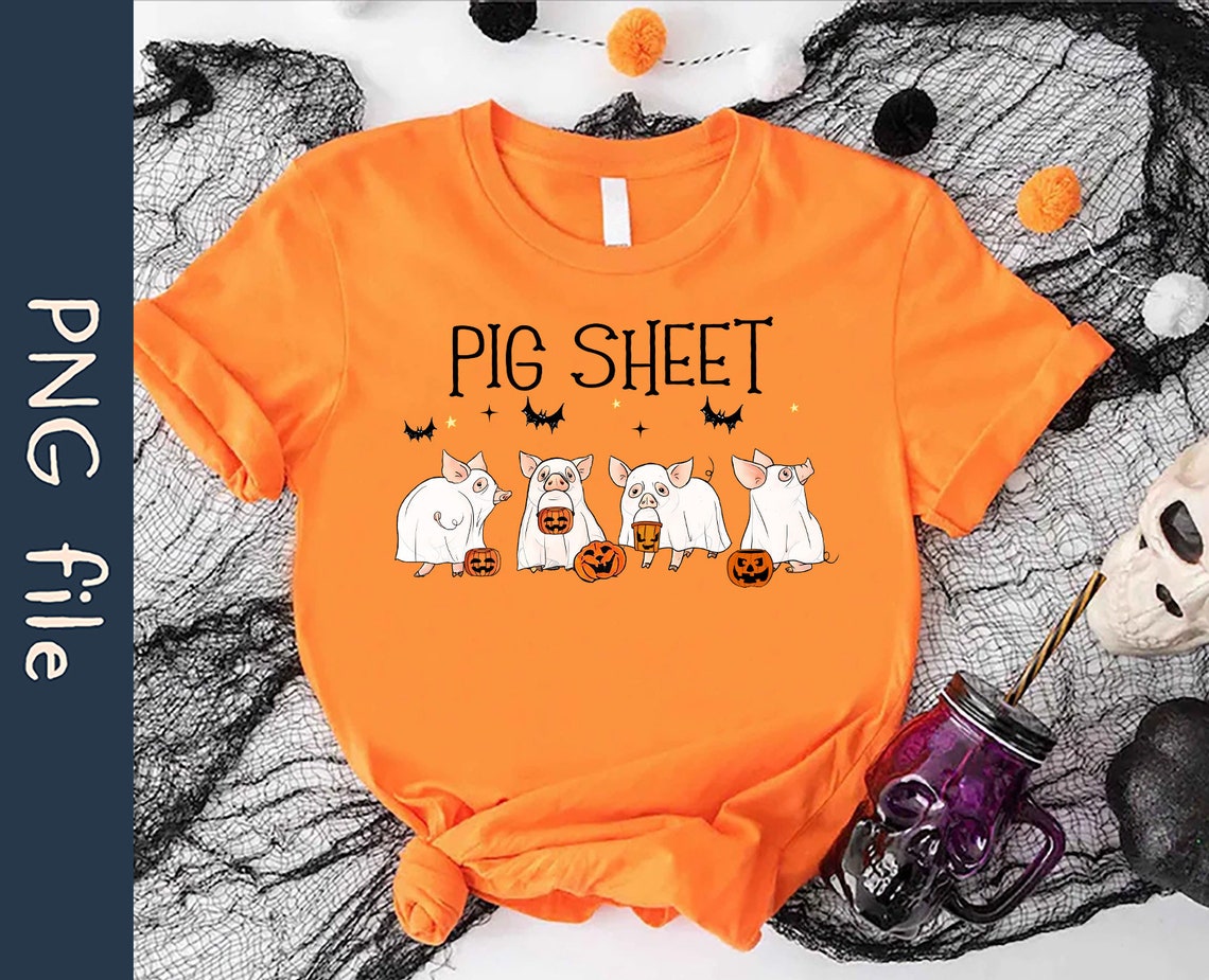 Pig Sheet PNG, Ghost Pig Png, Halloween Pig Png, Funny Pig Png, Fall ...