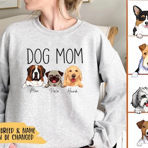 Personalized Dog Mom Shirt PNG File, Custom Dog Breed Png, Custom Dog Lover Shirt Png, Dog Dad Shirt Png, Dog Name Png, Sublimation Printing