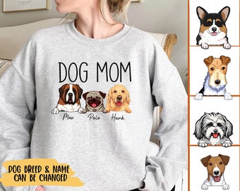 Personalisiertes Hund Mama Shirt PNG-Datei, Benutzerdefinierte Hunderasse Png, Benutzerdefinierte Hundeliebhaber Shirt Png, Hund Papa Shirt Png, Hundename Png, Sublimationsdruck