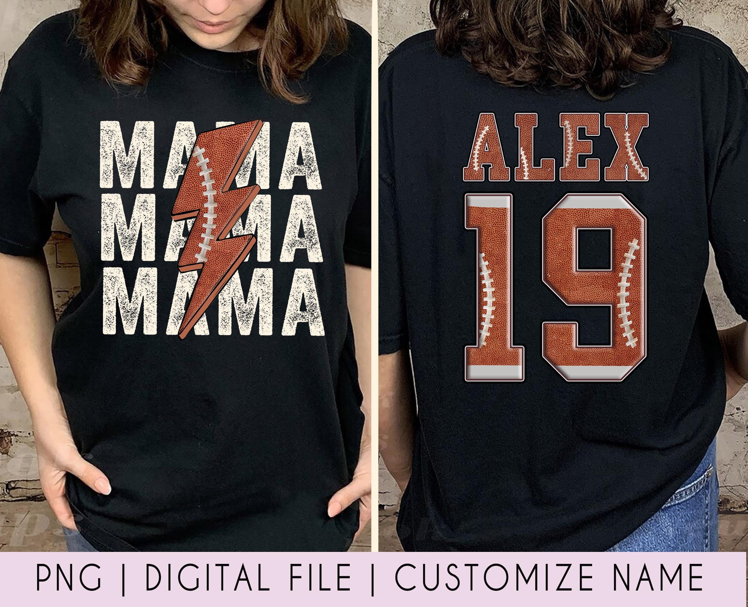 Personalized Football Mama PNG, Custom Game Day Football Mom Png ...
