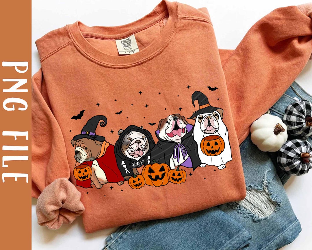 Halloween Bulldog PNG, Dog Lover Png, Halloween Vibes Png, Spooky Png ...