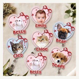 Custom Funny Badge Reel From Photo, Custom Dog Face, Pet Badge Reel, Dog Badge Reel, Cat Badge Reel, Nurse Badge Reel, Pet Lover Gift