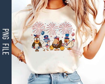Chicken 4th July PNG, Funny Chicken Png, Fourth Of July Png, Independence Png, Western Png, Patriotic Png, Farm Animal Png, Instant Download