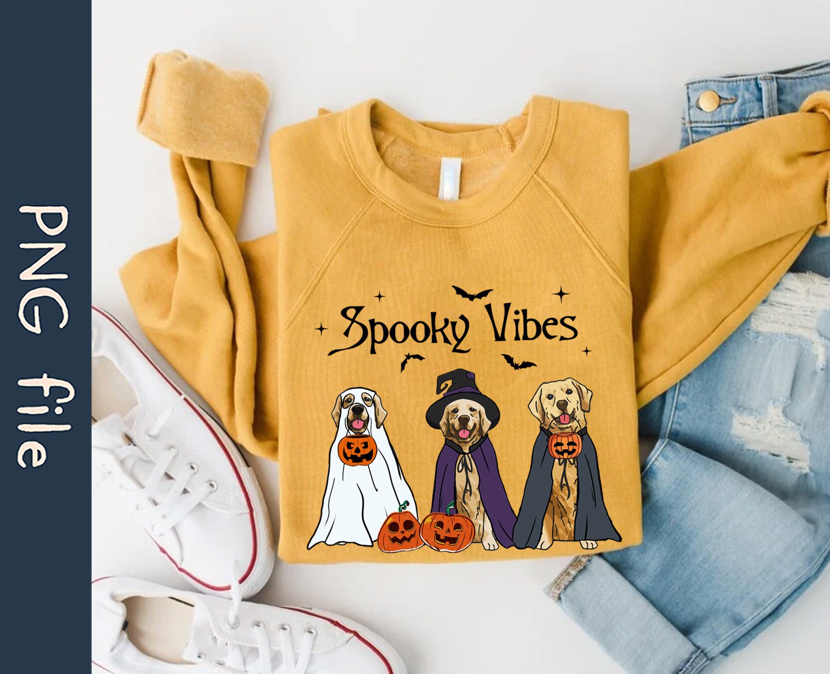Golden Retriever Ghost Dogs PNG, Halloween Dog Png, Golden Retriever ...