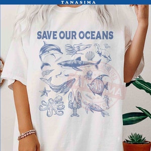 Save Our Oceans SVG PNG, Sea Animal Svg, Beach Svg, Summer Svg, Sea Life Svg, Ocean Life Svg, Dolphin Svg, Instant Download