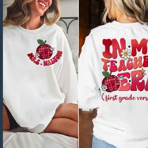 Personalized In My Teacher Era PNG, Custom Teacher Png, Retro Teacher Png, First Grade Teacher Png, Back To School Png, Digital Download