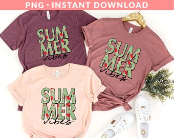 Summer Vibes PNG File, Summer Watermelon Png, Summer Vacation Png, Summer Shirt Png, Summer Time Png, Sublimation Printing