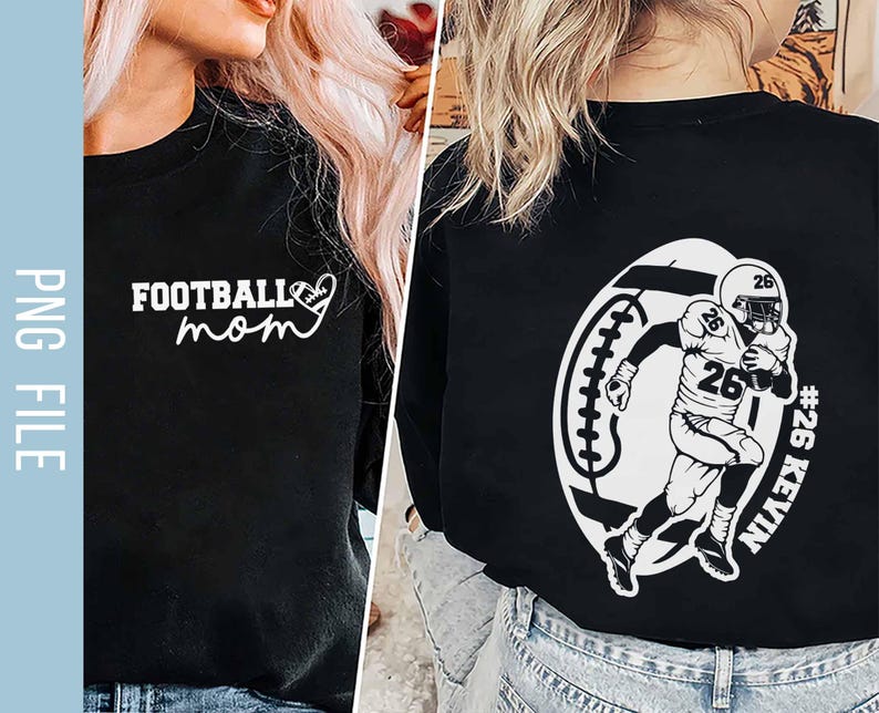 Custom Football Mom PNG, Custom Football Name and Number Png, Football ...