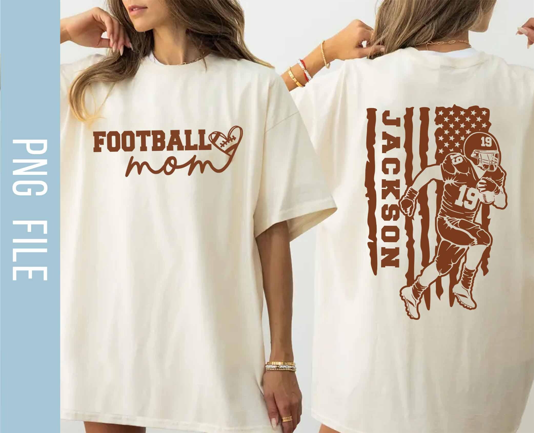 Custom Football Name and Number PNG, Custom Football Mom Png, Football ...