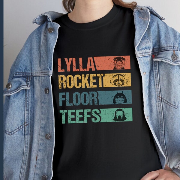 Retro Lylla Rocket Floor Teefs SVG PNG File, Retro GOTG Shirt Svg, Lylla Rocket Svg, Gotg Svg, Cricut File, Sublimation Printing