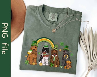 Golden Doodle St Patrick Days PNG, Shamrock Dog Png, Lucky Dog Png, Golden Doodle Png, Saint Patricks Day Png, Dog Mom Png, Instant Download