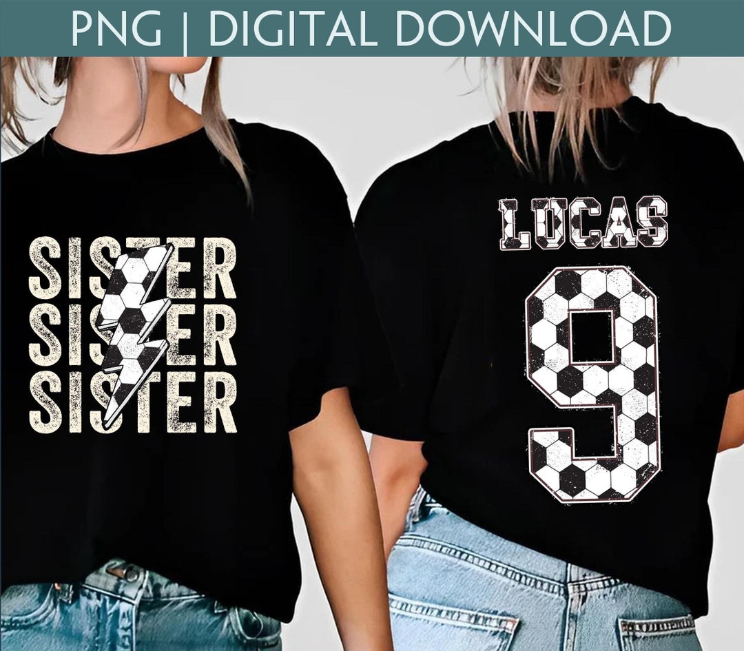 Personalized Soccer Sister PNG File, Custom Game Day Soccer Sister