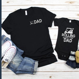 Rolling With My Dad SVG Png File, Golf Dad Svg, Matching Dad Son Shirt Svg, Golfer Svg, Father&#39;s Day Svg, Golfing Dad Svg, Instant Download