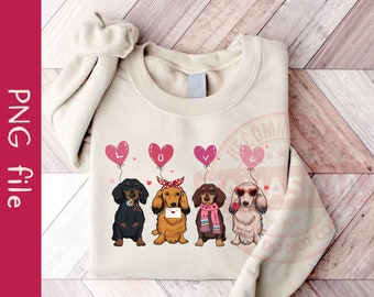 Dachshund Valentines PNG, San Valentín Perro Png, Amor Png, Dachshund Mamá Png, Día de San Valentín Png, Dachshund Amante Png, Descarga Instantánea