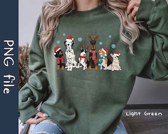 Kerst hond png, hondenliefhebber png, schattige hond png, hond kerst png, vakantie png, hond moeder png, hondenbezitter png, Instant Download