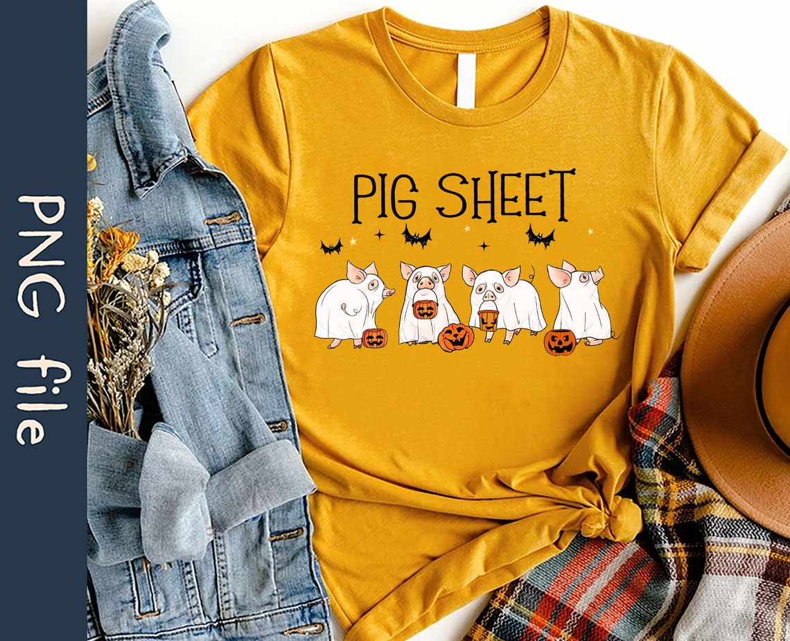 Pig Sheet PNG, Ghost Pig Png, Halloween Pig Png, Funny Pig Png, Fall ...