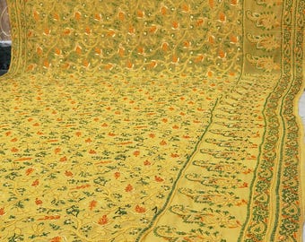 Handloom Khaddi Georgette Saree, Handwork Chikankari Embroidery, Paisley Design