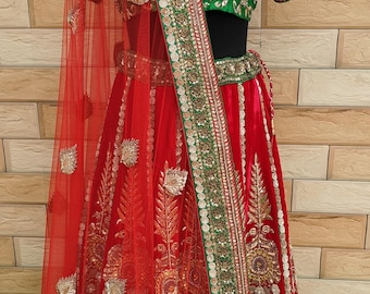 Peacock Zardozi Embroidered Bridal Lehenga, Pre-loved , Inspired Sabyasachi outfit