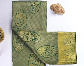 2 Gram Gold Kancheepuram Silk Saree: Handloom Zari Bridal Pattu