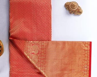 2 Gram Gold Kancheepuram Silk Saree: Handloom Zari Bridal Pattu