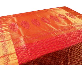 2 Gram Gold Kancheepuram Silk Saree: Handloom Zari Bridal Pattu