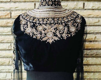 Custom Hand Embroidered Blouse, South Indian Wedding, Aari Work