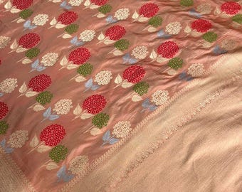 Handloom Katan Zari Silk Saree, Banarasi Weaving, Wedding Saree