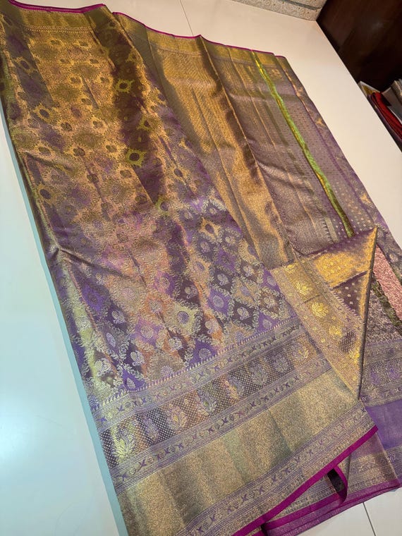 2 Gram Gold Kancheepuram Silk Saree: Handloom Zari Bridal Pattu