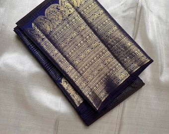 Handloom Katan Silk Saree, Tussar Banarasi Border, Tifli Meenakari