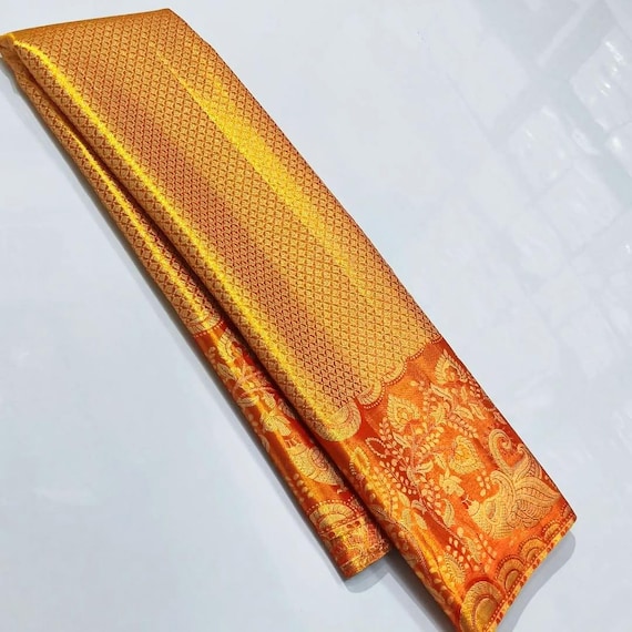 2 Gram Gold Kancheepuram Silk Saree: Handloom Zari Bridal Pattu
