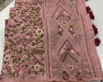 Tussar Silk Saree | Artisanal Handwork & Gold Zari Border | Heritage Wrap
