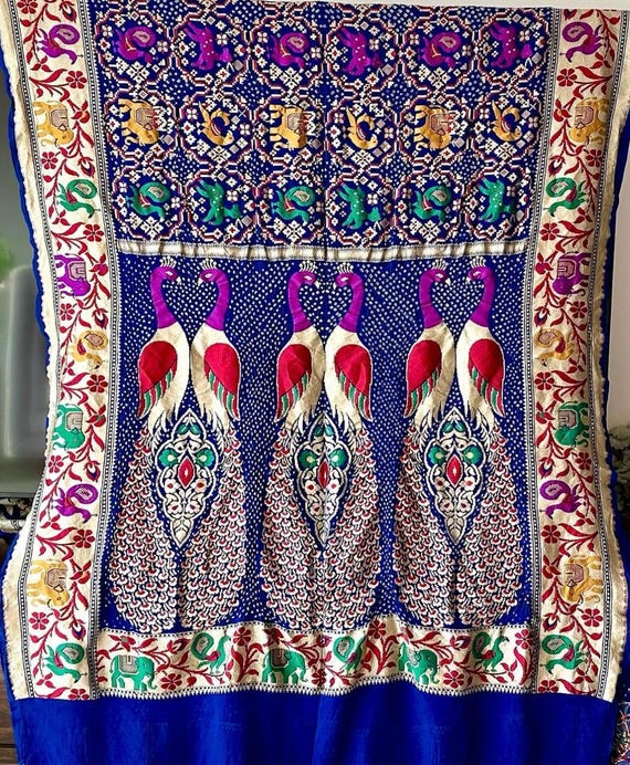 Handloom Banarasi Khaddi Bandhej Saree, Soft Georgette Silk