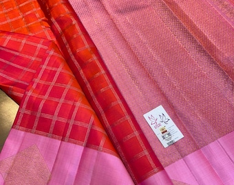 2 Gram Gold Kancheepuram Silk Saree: Handloom Zari Bridal Pattu